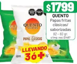 Almacor Quento papas fritas clásicas/saborizadas oferta