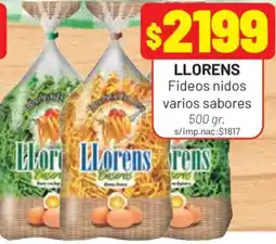 Almacor Lllorens fideos nidos varios sabores oferta