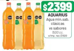 Almacor Aquarius agua min.sab. clásicas vs sabores oferta