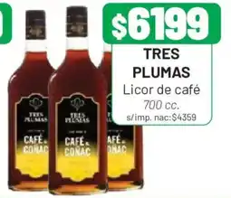 Almacor Tres plumas licor de café oferta