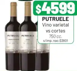 Almacor Putruele vino varietal vs cortes oferta