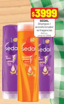 Almacor Sedal shampoo / acondicionador vs fragancias oferta
