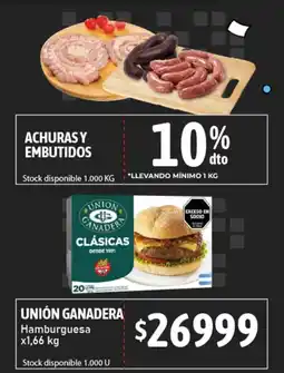 Nini Mayorista Unión ganadera hamburguesa oferta