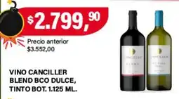Supermercados Damesco Canciller vino blend bco dulce, tinto oferta