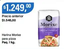 Supermercados Damesco Morixе harina especial para pizzas caseras oferta