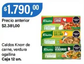 Supermercados Damesco Knorr caldos de carne, verdura o gallina oferta