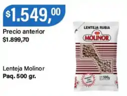 Supermercados Damesco Molinor lenteja rubia oferta