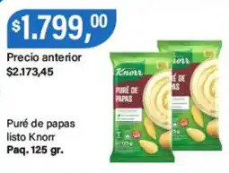 Supermercados Damesco Knorr puré de papas oferta