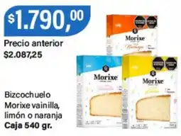 Supermercados Damesco Morixе bizcochuelo vainilla, limón o naranja oferta
