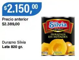 Supermercados Damesco Silvia duraznos en mitades oferta