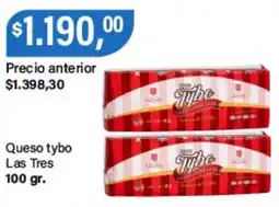 Supermercados Damesco Tybo queso las tres oferta