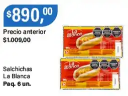 Supermercados Damesco La blanca salchichas oferta