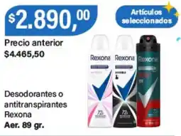 Supermercados Damesco Rexona desodorantes o antitranspirantes oferta