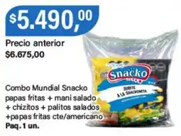 Supermercados Damesco Snackko combo mundial oferta