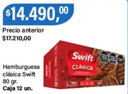 Supermercados Damesco Swift hamburguesa clásica oferta