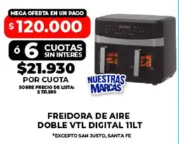 Supermayorista Vital Nuestras marcas freidora de aire doble vtl digital 11lt oferta