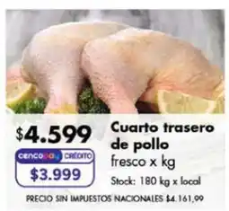 Disco Cuarto trasero de pollo fresco oferta