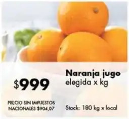 Disco Naranja jugo elegida oferta