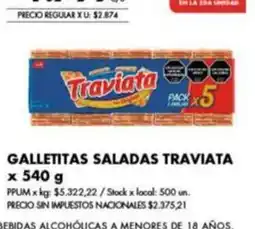 Disco Traviata galletitas saladas oferta