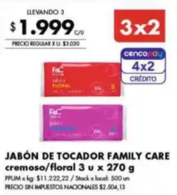 Disco Family care jabón de tocadocremoso/floral oferta