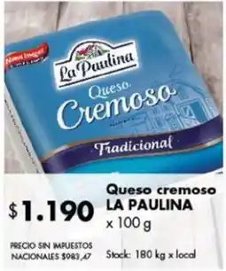 Disco La paulina queso cremoso tradicional oferta