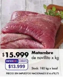 Disco Matambre de novillito oferta