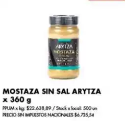 Disco Arytza mostaza sin sal oferta
