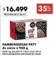 Disco Paty - hamburguesas de carne oferta
