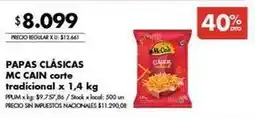 Disco Mc cain - papas clásicas corte tradicional oferta