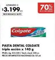 Disco Colgate - pasta dental triple accion oferta