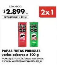 Disco Pringles - papas fritas oferta
