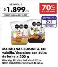 Disco Madalenas cuisine & co oferta
