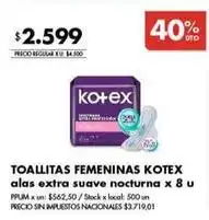 Disco Kotex - toallitas femeninas oferta