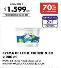 Disco Crema de leche oferta