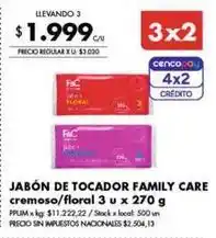 Disco Jabón de tocador family care oferta