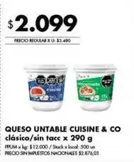 Disco Queso untalbe cuisine & co oferta