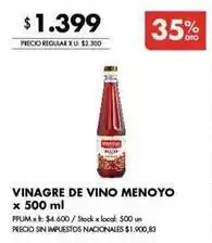 Disco Menoyo - vinagre de vino oferta