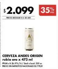 Disco Cerveza rubia oro x 473 ml oferta
