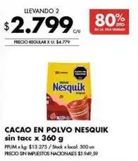 Disco Nesquik - cacao en polvo oferta