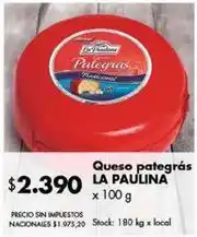 Disco La paulina - queso pategrás oferta