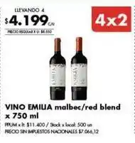 Disco Emilia - vino malbec/red blend oferta