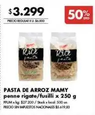 Disco Pasta de arroz penne rigate/fusilli oferta