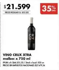 Disco Vino crux xtra malbec oferta