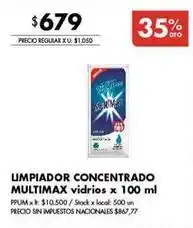 Disco Limpiador concentrado vidrios oferta