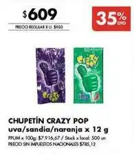 Disco Crazy pop - chupetín crazy pop oferta