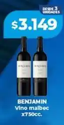 Supermayorista Vital Benjamin - vino malbec oferta
