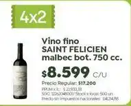 Jumbo Saint felicien - vino fino malbec bot. 750 cc oferta