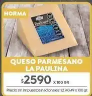 Jumbo La paulina - queso parmesano oferta