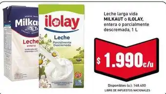 Milka - leche larga vida entera o parcialmente descremada