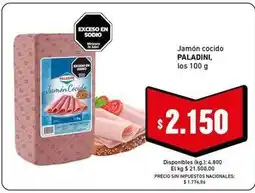 Cooperativa Obrera Paladini - jamón cocido oferta